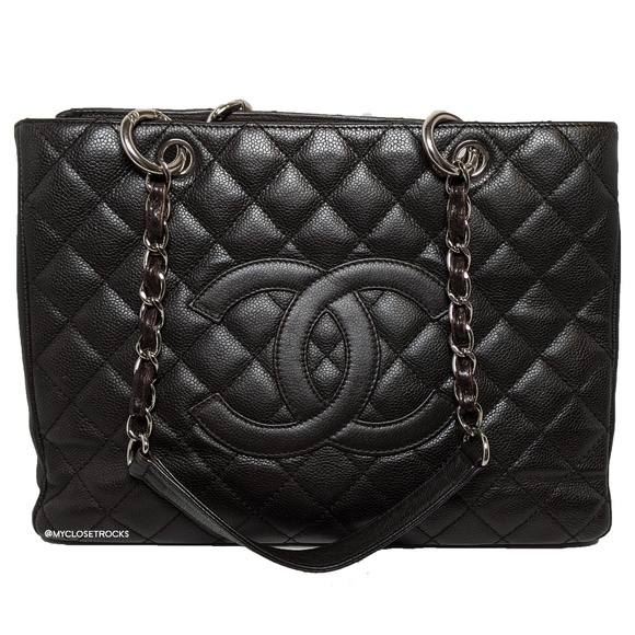 CHANEL Handbags - SOLD Chanel Dark Brown Grand Shopping Tote